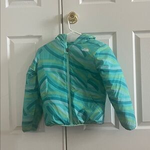 The North Face Teal and Aqua Patterned Jacket